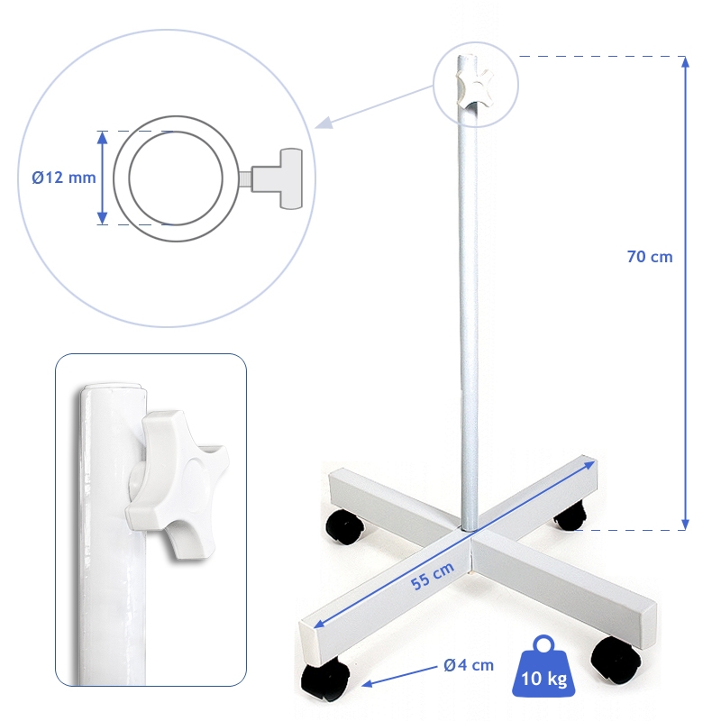Baza rodabila metalica cu 4 roti