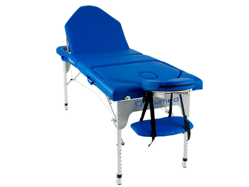 Lettino portatile in alluminio a doppio schienale 186 x 66 cm