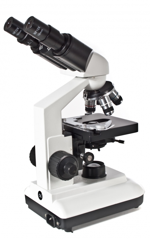 Microscope biologique binoculaire, objectifs de 4x, 10x, 40x, 100x