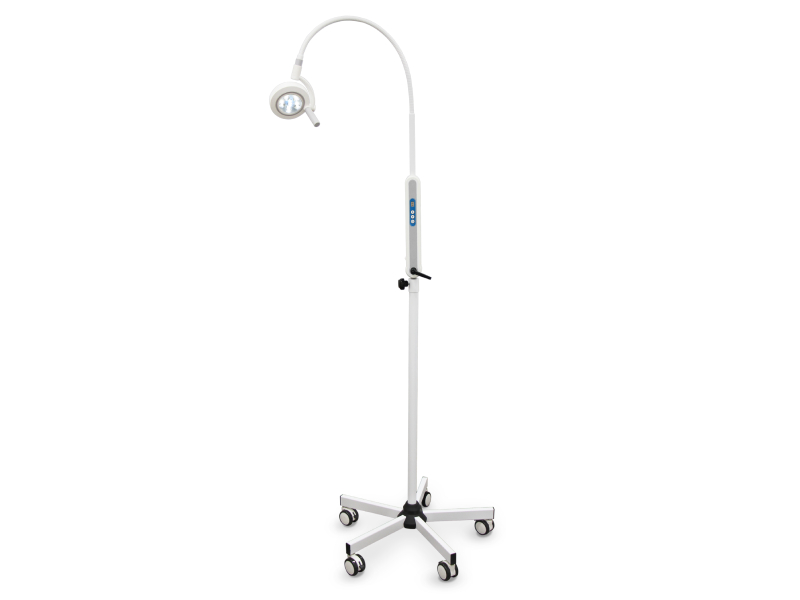 LED-onderzoekslamp met lichtgevoelige rolvoet