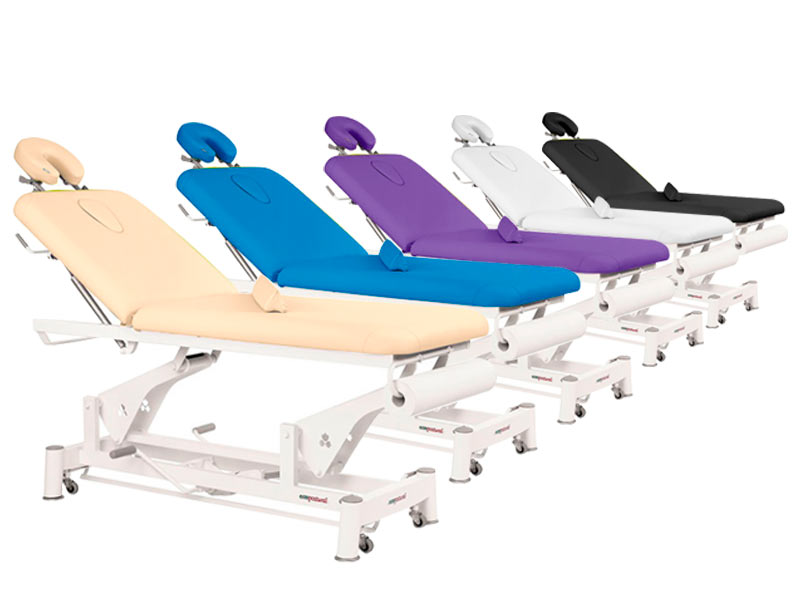 Hydraulic treatment table 2 sections with removable articulated headrest