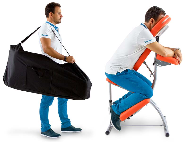 Silla de masaje portátil de aluminio