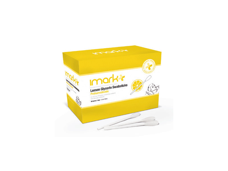 Lemon-Flavoured Cotton Swabs with Glycerin for Hygiene and Dry Mouth