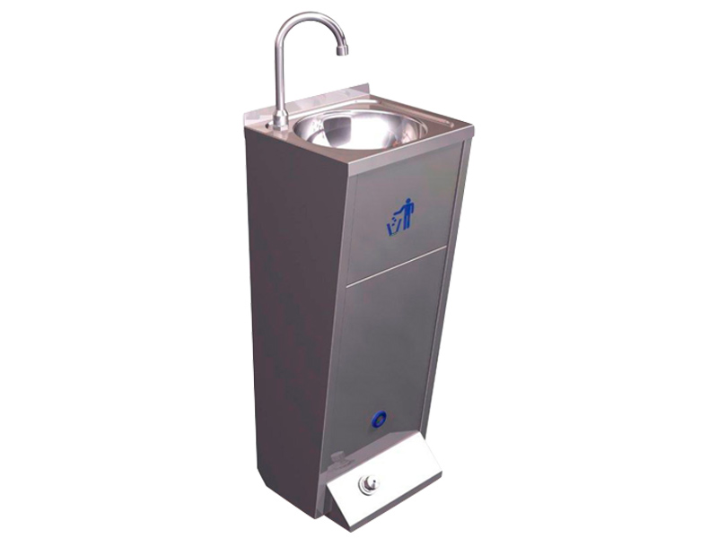 Handfat f&ouml;r golv med minskad storlek och tryckknapp