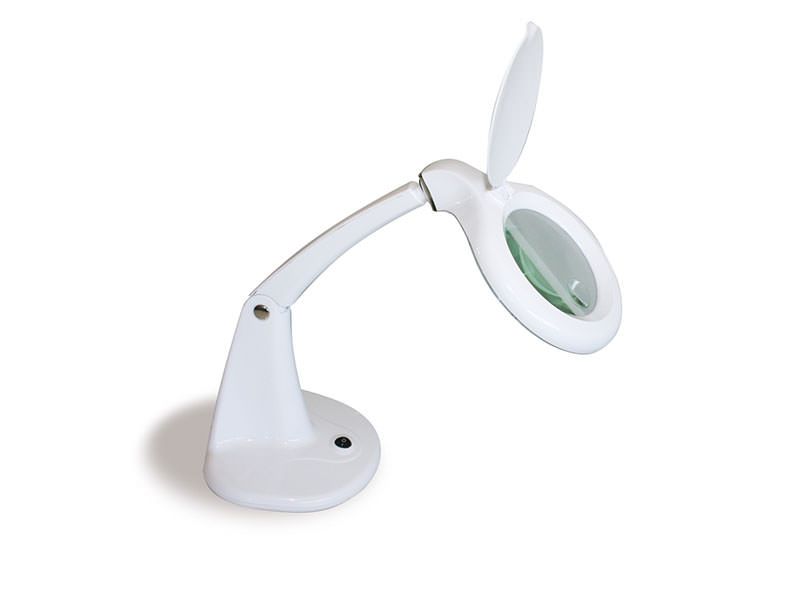 Lupp lampa med 60 LEDs med lupp på 3 + 12 dioptrier