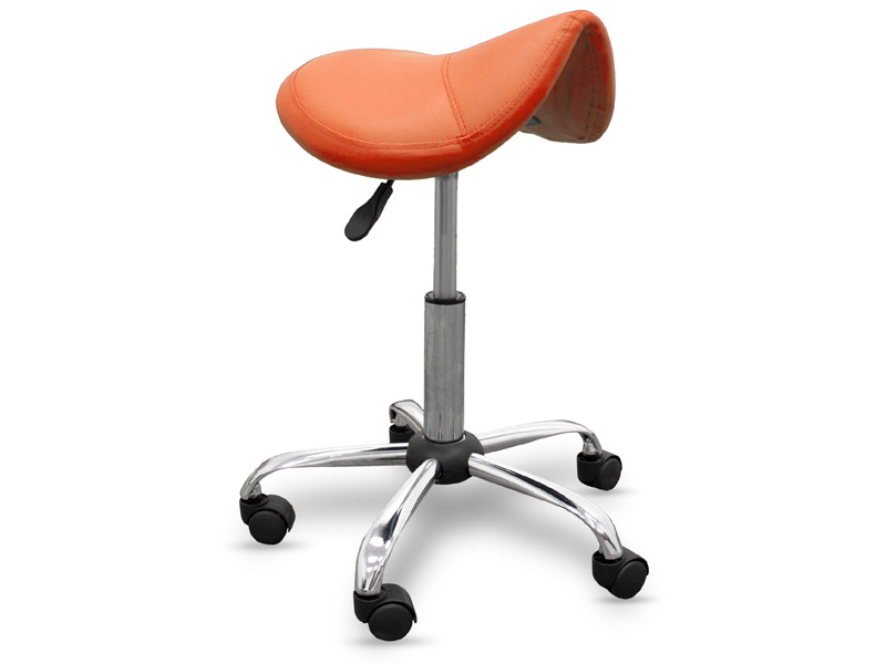 Taburete tipo PONY con base rodable de acero