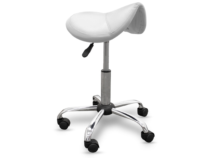 Saddle Chair with Steel Rolling Base