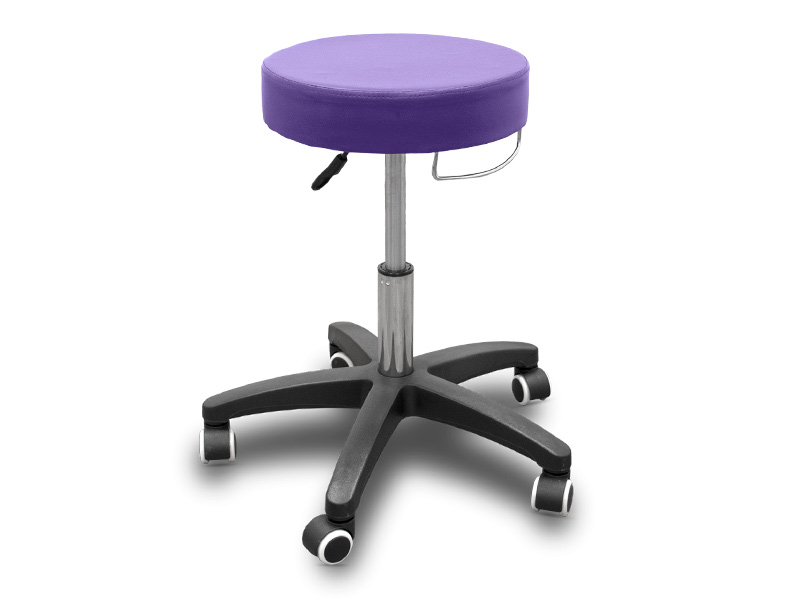 Stool with Rolling Base and Towel Holder