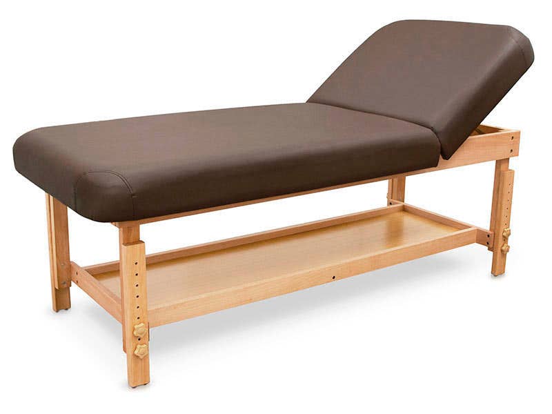 Lettino SPA in legno con schienale | Marrone | Quirumed