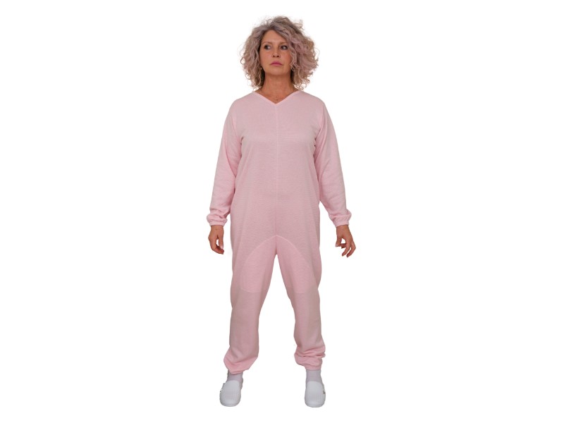 Pijama de inverno de manga comprida rosa - 9014-1