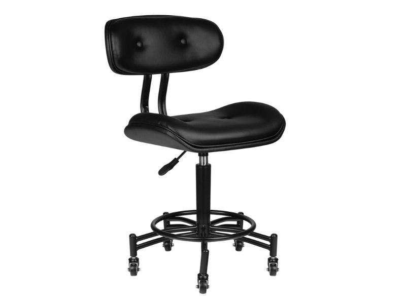 Tabouret avec dossier FIRENZE PU réglable à roulettes pour tatouage et beauté