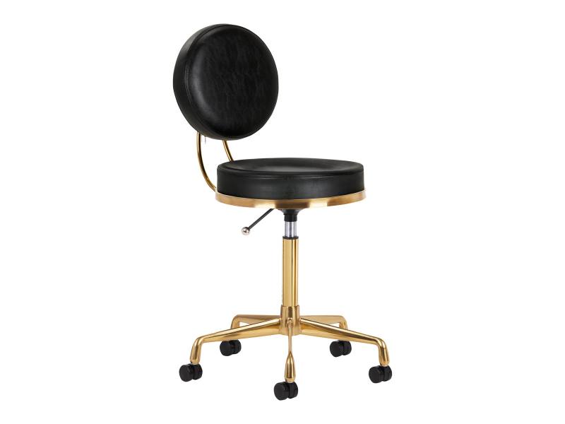 Tabouret esthétique doré réglable 48-62 cm noir cod. POL-H5
