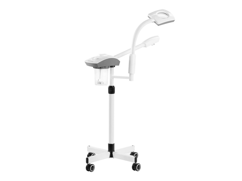 Vaporizzatore facciale con lampada lente e funzione ozono D-21 bianco