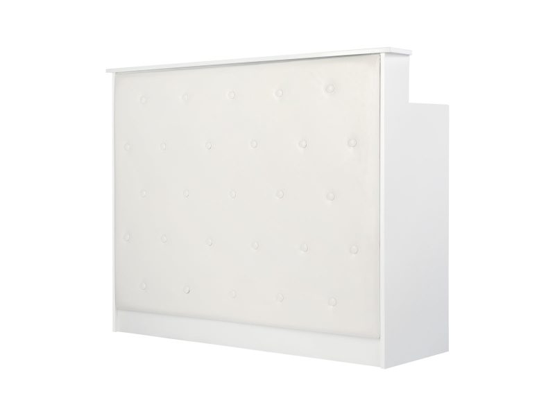 Banque de réception G26W meuble caisse 115 cm laminé cuir synthétique élégant