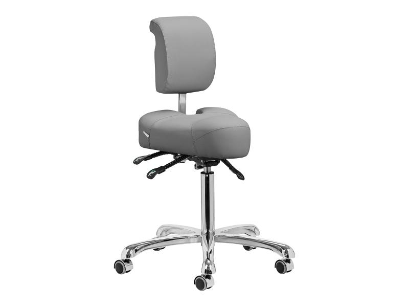 Tabouret podologie avec dossier ergonomique réglable cod. 1005