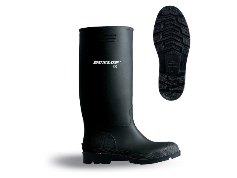 Botas de agua caña alta Dunlop de PVC Negro - Main Image