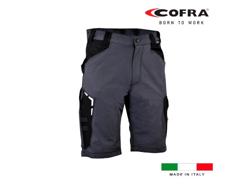 Bermuda Da Lavoro Jeans Cofra Havana – Elasticizzato, Antiusura, Con Tasche Portautensili (Taglie 46–56)