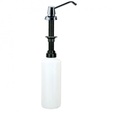 Dosificador de Jabon encastrado en encimera, acero inoxidable AISI 304, Brillante, 1 L.