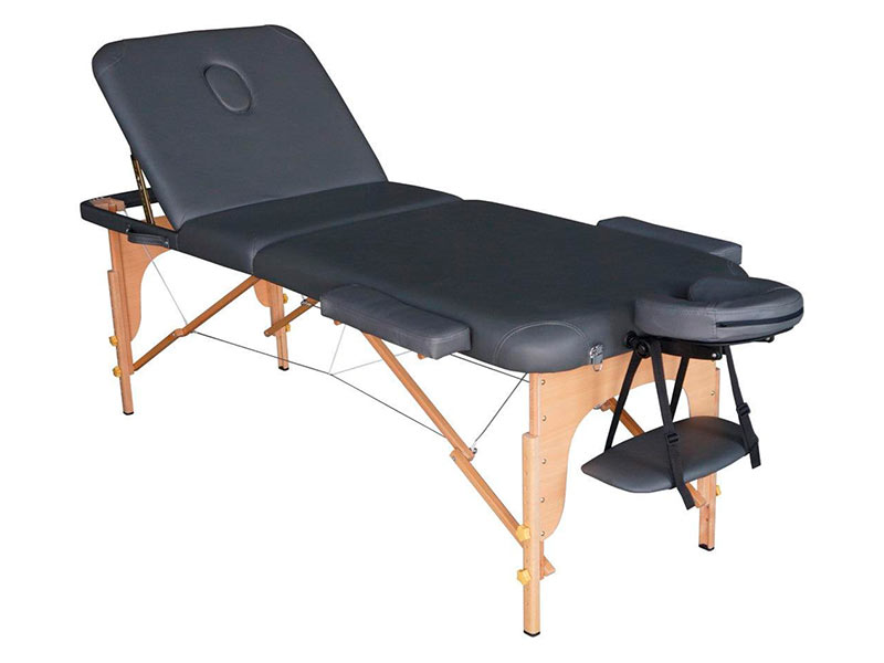 Table de massage pliable en bois similicuir ERIS avec accessoires et réglable