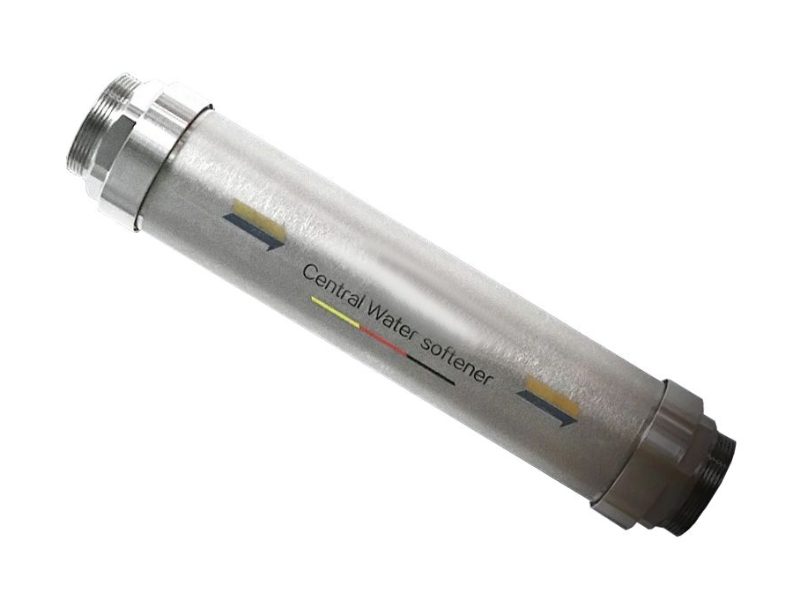 Adoucisseur d'eau sans sel en acier inoxydable, 4000 l/h, sans électricité