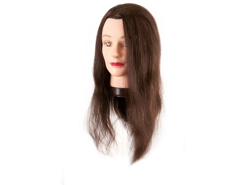 Neverland 71cm Testa Bambola da Truccare e Pettinare con 60% Capelli Veri, Testa per Parrucchieri, Testa di Allenamento per Parrucchieri + Accessori per Capelli, Ciglia e Supporto da Tavolo (Biondo