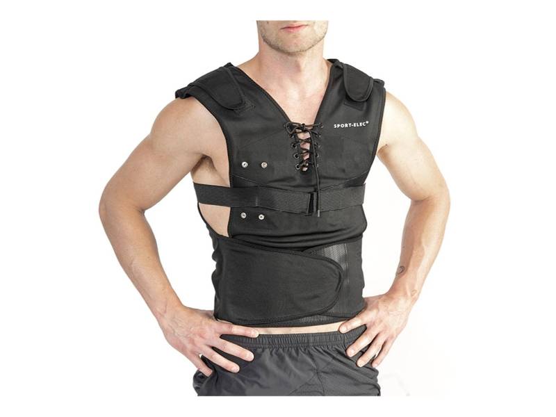 Gilet Sport-elec per elettrostimolatori muscolari, compatibile con tutte le marche