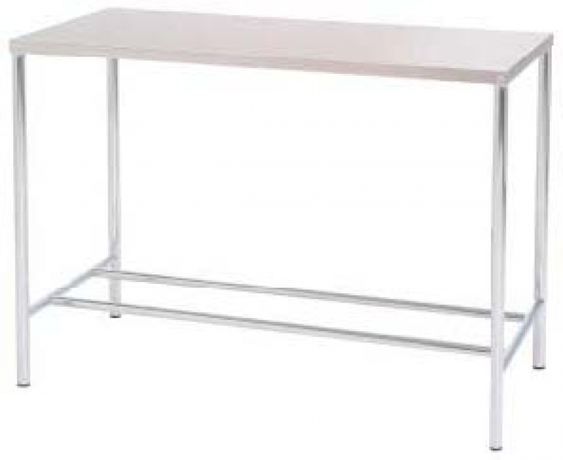 Veterinärtisch verchromter Stal, glatte Ablagefläche aus Edelstahl 4 Füsse mit Schutz