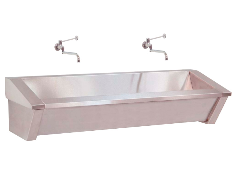 Waschbecken für die Chirurgie, rostfreier Edelstahl, 2 Waschplätze