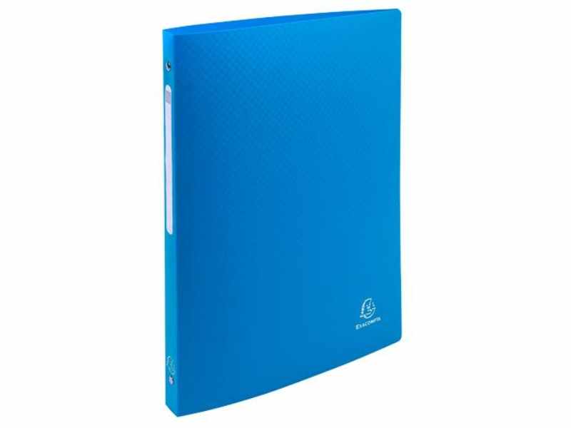 Classeur Bleu A4, 4 Anneaux De 15mm, Exacompta, En Polypropylène Avec