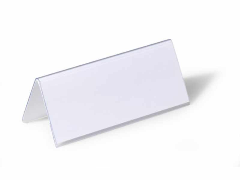 Durable portanombres de mesa con forma de tejado - plastico - incluye ...