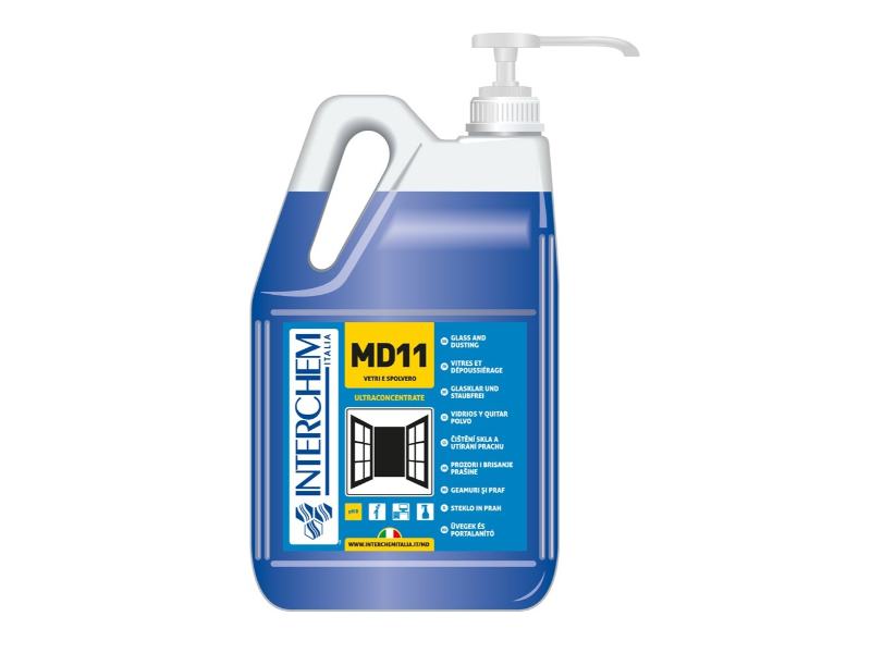 MD11 Detergente per vetri e spolvero. Ultraconcentrato lt 5