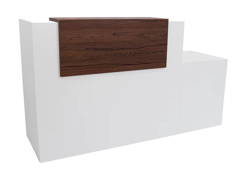 Comptoir d'accueil adapté de base à gauche