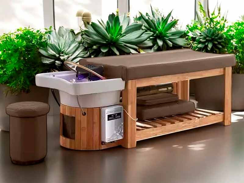 Table Head Spa japonais Asahi Wood modèle Harmony marron