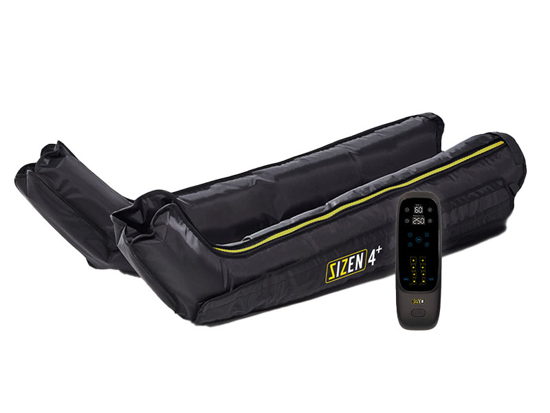 Pressothérapie Sizen 4+ avec batterie intégrée, 4 chambres, 4 programmes et 25 niveaux de pression