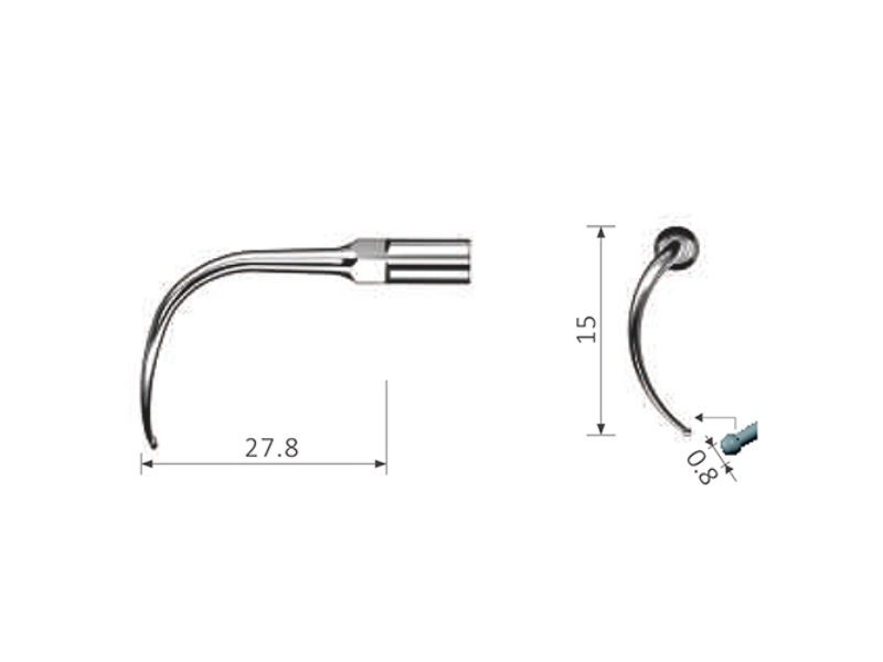 Insert perforé titane Sine Wave PG054RT compatible Woodpecker P54R PL5 P25RE