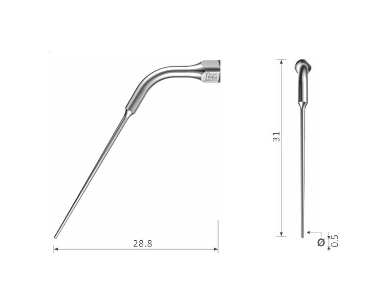 Inserto endodontique E4 compatible ultrasons Satelec DTE NSK acier inoxydable