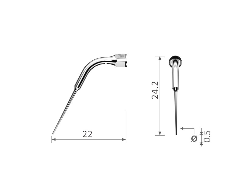 Inserto endodontique E15 pour ablatore compatible Satelec, DTE et NSK