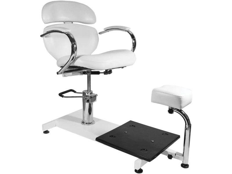 Poltrona Podologica Pedicure Professionale con Schienale Reclinabile e Poggiapiedi