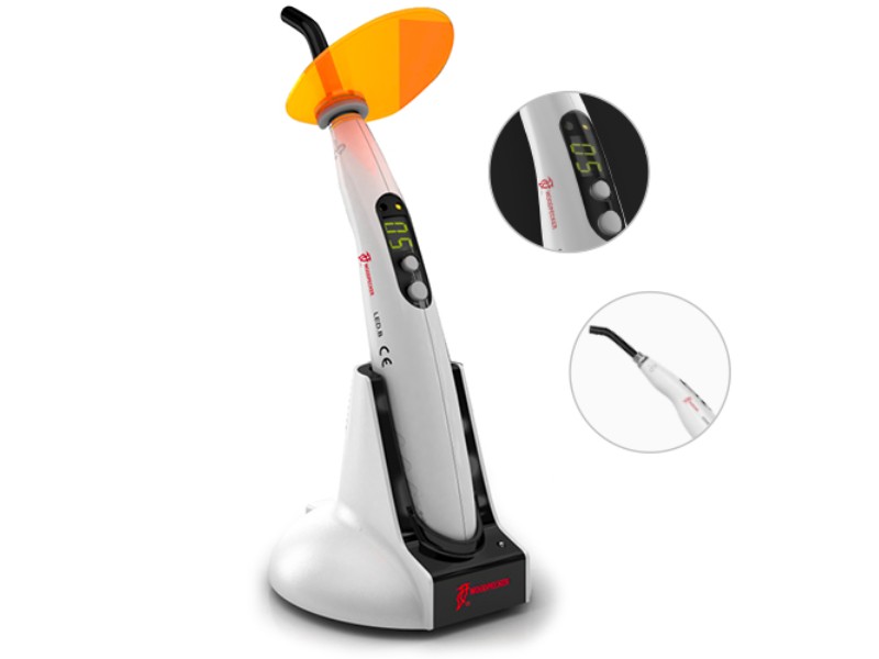 Lampe LED Woodpecker Pour Durcissement Dentaire - Sans Fil, 1700 MW/cm², Large Spectre