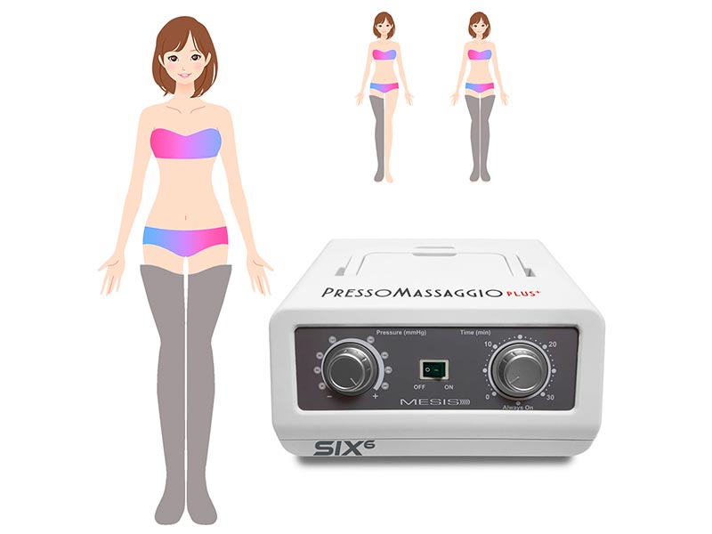 Pressoterapia Medicale MESIS uso estetico PressoMassaggio Plus+ SIX6 1 programma 6 camere d'aria