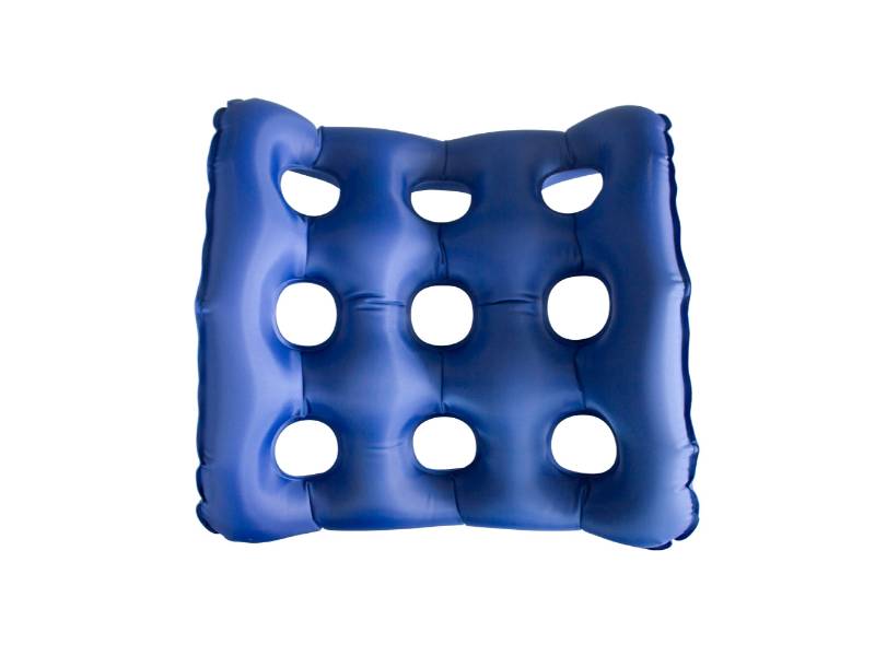 Almofada de Ar Inflável Quadrado AIR-02 com Inflador - 44 x 44 x 7 cm Azul