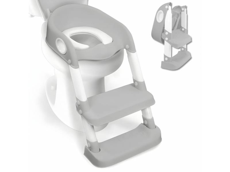 Sedile rialzato per wc infantile Mod Lala con scaletta antiscivolo