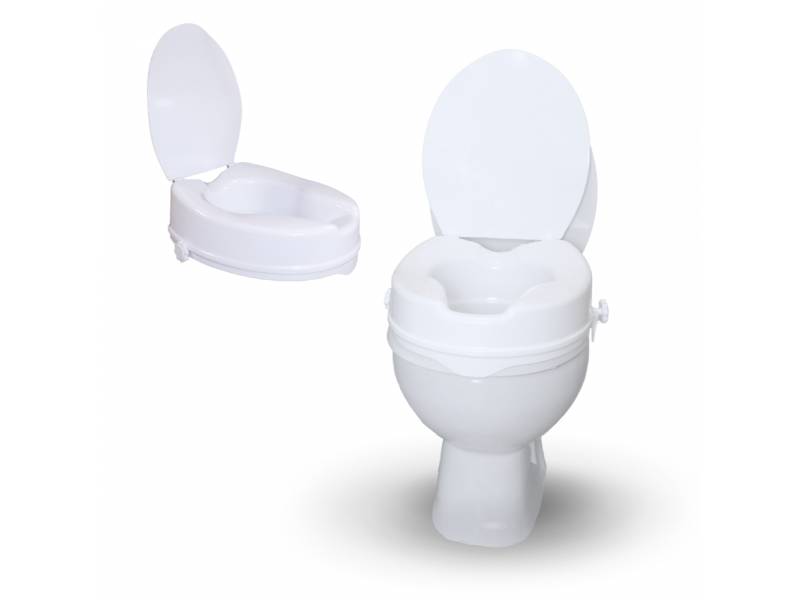 Elevatore WC regolabile Titan 10 cm con coperchio per adulti