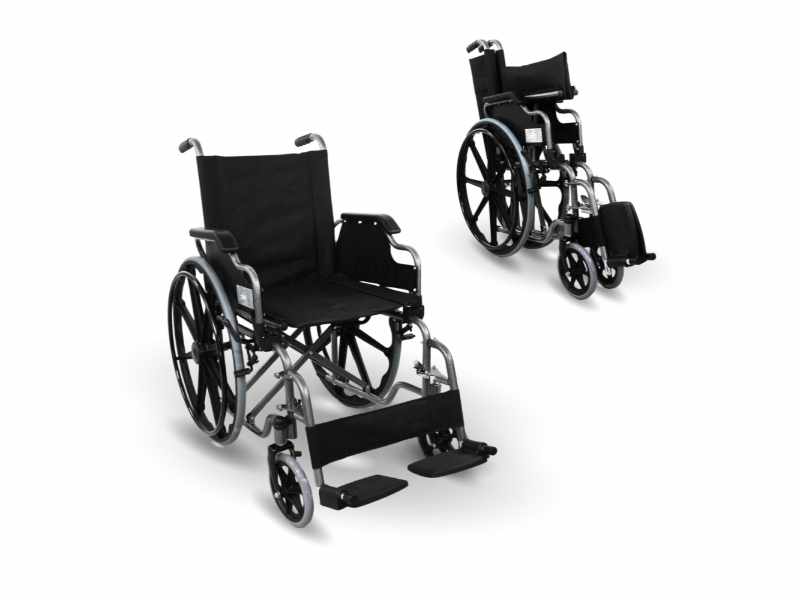Cadeira de Rodas Giralda em Aço - Suporta até 100 kg