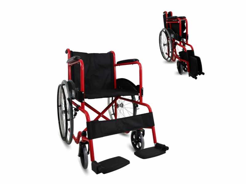 Cadeira de Ruedas Plegable Alcazaba 24" - 46cm, Capacidade 100kg