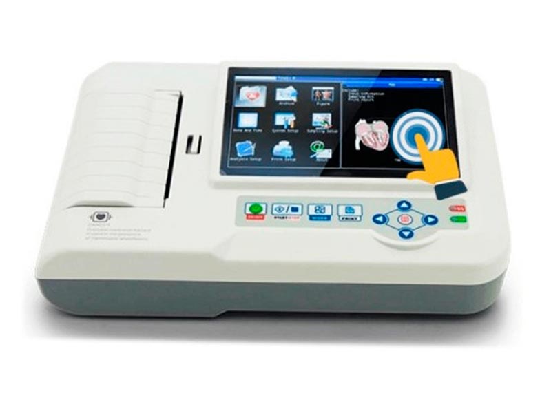 Elettrocardiografo digitale a 6 canali, 12 derivazioni (ECG600G).