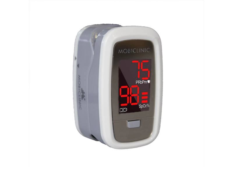 Pulsioxymètre avec graphique à barres modèle PX-02 couleur argent