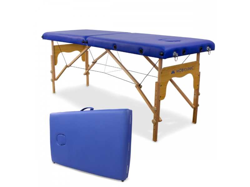 Table de massage pliante portable en bois, hauteur réglable, 180 x 60 cm