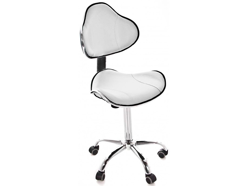 Stool with Metal Base and 5 Wheels