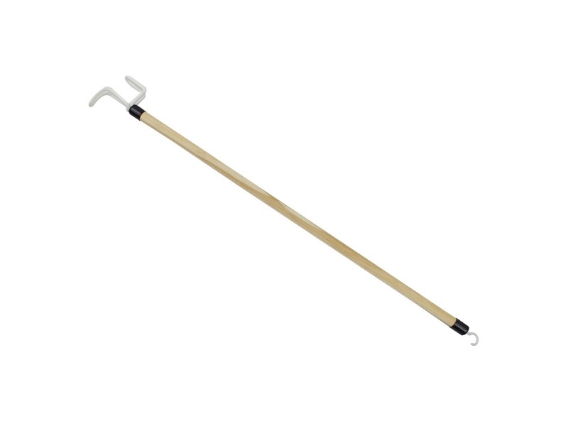 Bastão de Vestir de Madeira com Gancho Plástico - 69 cm, 117 g